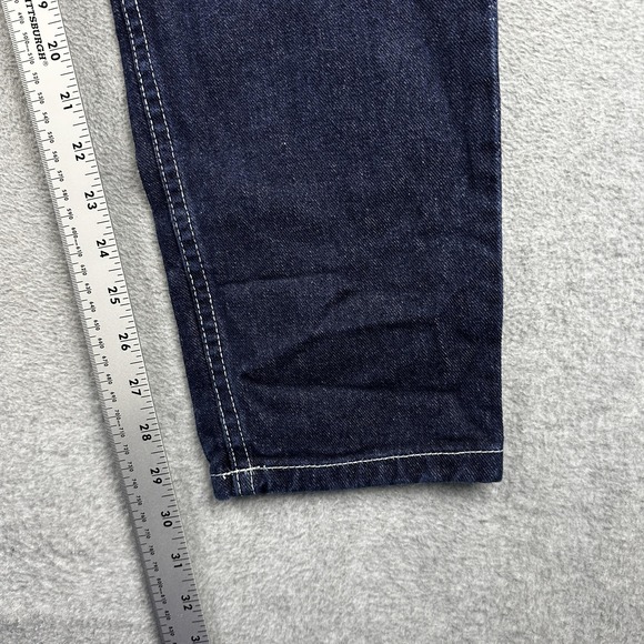 FUBU Jeans Womes 11 12 Blue Denim Straight Leg Classic Logo Pockets Hip-Hop Y2K - Picture 6 of 11